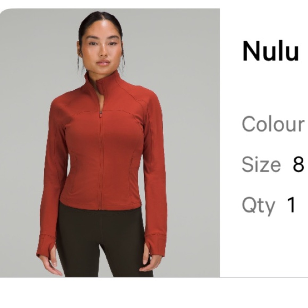 Almost new Lululemon Nulu Define Cropped Jacket - size 8